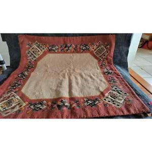 Cross-stitch card table cover -- STUNNING - Picture 1 of 9
