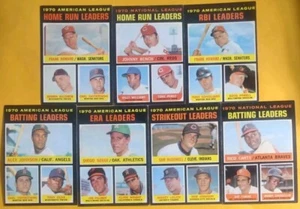 Topps Leaders 1971 [7] Bench Hof Yaz Hof Perez Hof Killebrew Hof Oliva casi nuevo 5594 - Imagen 1 de 15