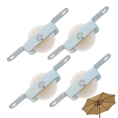 Paquete de 4 piezas de paraguas cuerda polea soporte pantalla puerta rodillos patio paraguas Foto 1 de 4