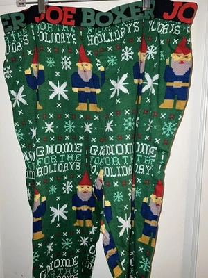 Pantalones de pijama Joe Boxer Gnome For The Holidays verde XL Foto 1 de 4