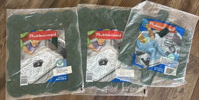 2 VTG Rubbermaid Sink Protectors 1284 DK GREEN Rubber Mats & 1-1297 Divider Mat - Image 1 of 4