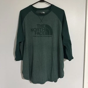 T-shirt The North Face verde con logo taglia XL vestibilità standard manica a quarto - Foto 1 di 2