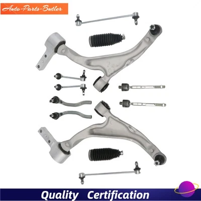 12x Para Acura MDX 07-13 Kit de suspensión Brazos de control inferiores delanteros Barra estabilizadora Barra estabilizadora Barra de amarre Foto 1 de 4