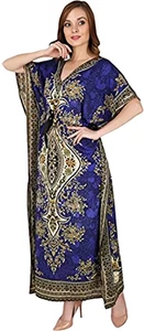 Damen Kleid Maxi Lang Kaftan / Tunika Kimonokleid, Nachtwäsche, Kleid Free Size - Bild 1 von 5