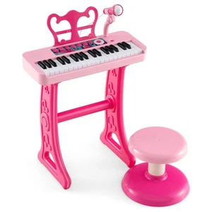 37 Tasten Kinder Klavier Keyboard elektronisches musikalisches pädagogisches Spielzeug für 3+ Kinder rosa - Bild 1 von 8