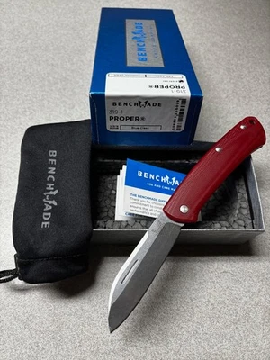 Benchmade 319-1 Proper Knife CPM-S30V w/ Red G10 Handle Blue Class(Discontinued) - Image 1 of 4