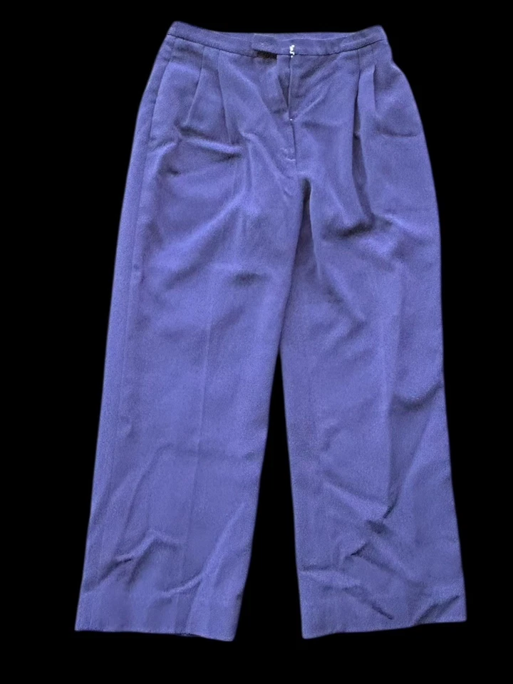 ✨ Blue high-waisted pleated trousers✨ - Image 1 of 4