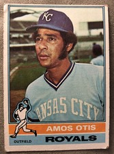 1976 Topps Amos Otis Baseball Card #510 Royals Outfield Low Grade