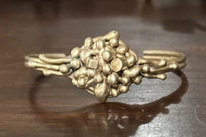 Bracciale Brutalista Modernariato PAL KEPENYES Jack Boyd Bronzo Non Firmato - Foto 1 di 6