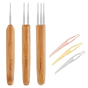 6 Pcs Dreadlock Crochet Hook Tool Braid Hair Dreadlocks Needle Weaving Crochet - Picture 1 of 11