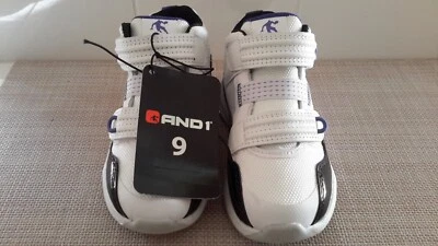AND1 Toddler Boys Size 9 Strap Basketball Sneakers 2.0  White/Black NWT - Image 1 of 4