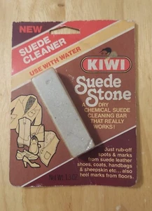Vintage Collectible Kiwi Leather Suede Stone Dry Cleaning Bar Shoes - Picture 1 of 2
