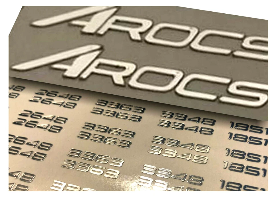 4 AROCS 3363 Chrom Typenschilder 1:14 Tamiya Aufkleber Decal Mercedes Truck 078 - Bild 1 von 1