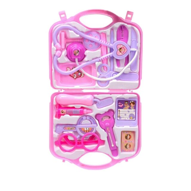 Médico brinquedos para crianças conjunto crianças de madeira fingir jogar  kit jogos para meninas meninos vermelho