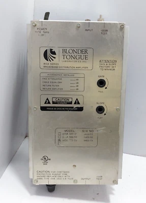 Blonder Tongue BIDA 750-30 Broadband Indoor Distribution Amplifier 5400-73 - Image 1 of 4