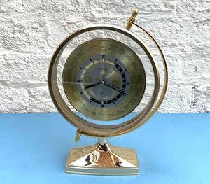 Vintage Citizen brass floating compass world clock sweep aeroplane second hand - Picture 1 of 11