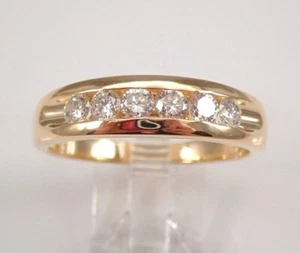 1.50Ct Round Cut Lab-Created Diamond Half Eternity Ring 14k Rose Gold Plated - Picture 1 of 8