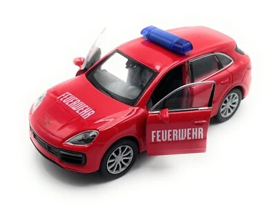 Modellino Auto Porsche Cayenne Pompieri 1:3 4-39 Rosso Miniatura Veicolo - Immagine 1 di 4