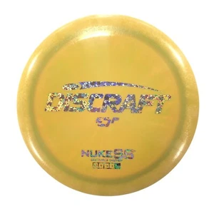 DISC GOLF DISCRAFT ESP NUKE SS DISTANCE DRIVER 164-166g GREEN W/ HEARTS FOIL - Picture 1 of 1
