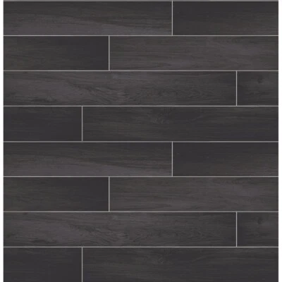 Azulejo gris oscuro y negro con grano de madera en pegar el papel tapiz 2716-23820 Foto 1 de 2