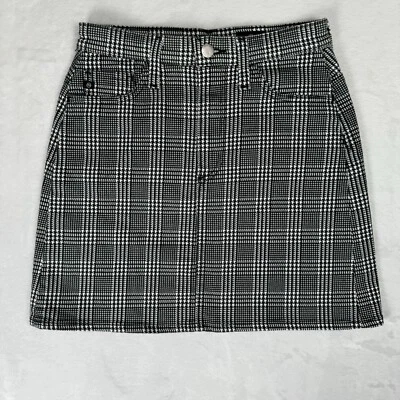 Minifalda vaquera de tiro alto a cuadros Harlo Glen talla 24 gris AG Adriano Goldschmied Foto 1 de 4