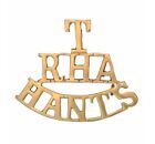 Territorial Royal Horse Artillery Hants Shoulder Title Brass Metal