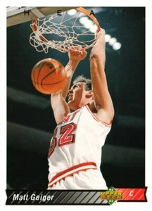 1992-93 Upper Deck  #381 - Matt Geiger RC - Miami Heat  92-781 - Picture 1 of 2
