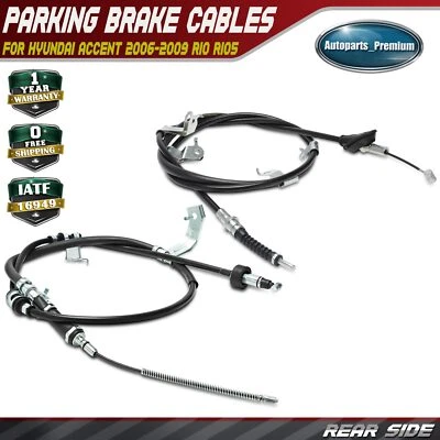 2x Cabo de Freio de Estacionamento Traseiro Esquerdo e Direito para Hyundai Accent 2006-2009 Rio Rio5 - Imagem 1 de 4