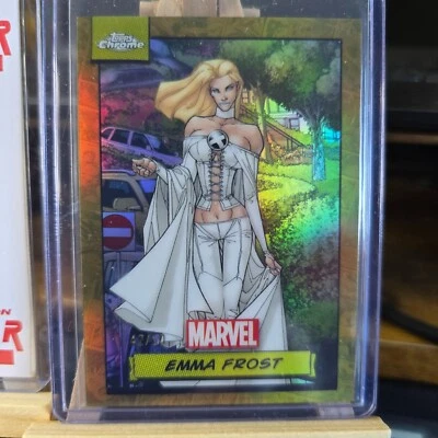 EMMA FROST - /50 - GOLD REFRACTOR - Marvel Chrome - Image 1 of 3