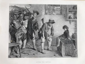 After The Battle Military Original, soldiers enter house, frightened child 1867 - Picture 1 of 2