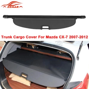 Cubierta de carga maletero retráctil para Mazda CX-7 2007-12 pantalla de seguridad escudo negro - Imagen 1 de 6