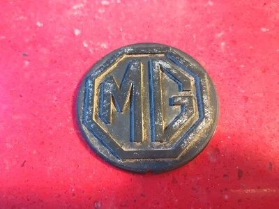 Años 70 1979 MG MGB Logo Centro Bocina Botón Inserto Negro Cromo  Foto 1 de 3