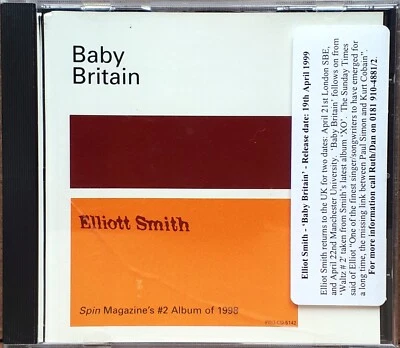 ELLIOTT SMITH – Baby Britain   1999  PROMO CD SINGLE   90'S INDIE Foto 1 de 4