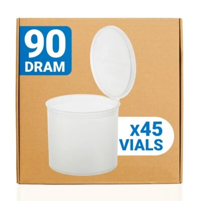 Loud Lock Pop Top Dram Vials - Food Storage Containers - 90 Dram - 45ct - Clear - Image 1 of 4
