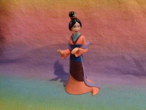 Disney Princess Mulan PVC Figure Cake Topper Peach Dress - Picture 1 of 4