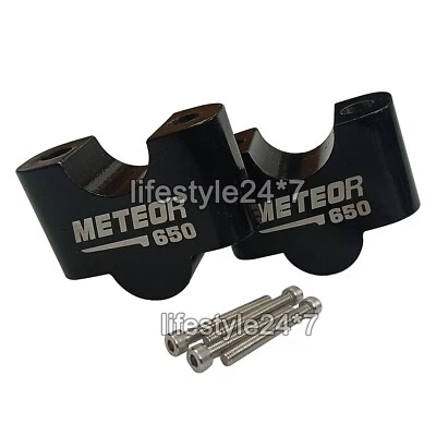 Handlebar Riser, Black Fit For Royal Enfield Super Meteor 650 Foto 1 de 4