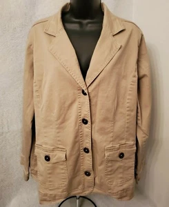 Relativity Womens Jacket Coat Size 2X Brown Jean - Picture 1 of 4