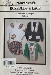 Modello artigianale vintage: boccioli di rosa e pizzo - Fabricraft - Foto 1 di 3