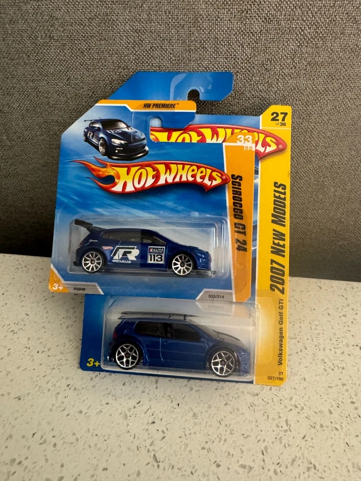 Hot Wheels Lote 2x Tarjeta Corta Scirocco GT 24 / 2007 Nuevos Modelos VW Golf GTI A6 Foto 1 de 1
