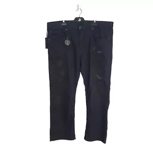 Buffalo David Bitton Six-x Men W42 L30 Slim Stretch Distressed Black Denim Jeans - Bild 1 von 11