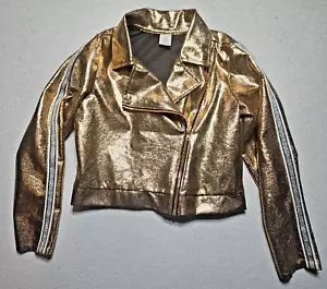 Wonder Nation Metallic Gold Rose Fashion Jacket Girl's Size XL (14-16) - Picture 1 of 3