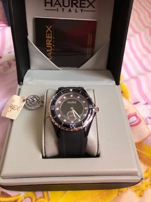 Reloj luminoso de cristal con bisel giratorio Haurex 1N337DNS Riviera para mujer Foto 1 de 4