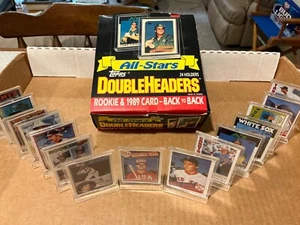 1989 Topps DOUBLEHEADERS Baseball, 2 Pictures in Stand, 15 Different, $5-$8 Each - Picture 1 of 37