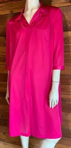 VINTAGE 70er Jahre Vanity Fair dunkelrosa Größe Small Morgenmantel #16046 - Bild 1 von 8