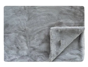 ULTRA WARN Throw Blanket Faux Fur 130x150 CM Throw Comfy - Mon Grey - Picture 1 of 1