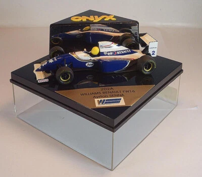 Onyx 1/43 Williams Renault FW 16 Formel 1 Fahrer: Ayrton Senna in Box #5541 - Bild 1 von 3