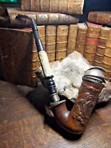 PIPE en bois c'est un modele casqué ,typique pour SOLDATS hussards du 1er Empire - Foto 1 di 10