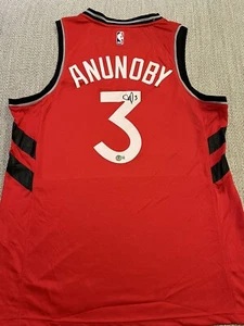 BECKETT COA OG ANUNOBY Autographed Toronto Raptors Basketball Jersey #3 - Picture 1 of 2