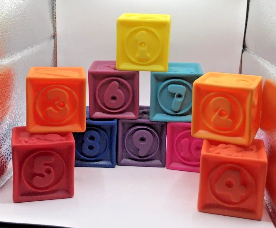 B.Toys–One Two Squeeze Baby Blocks-Building Blocks for Toddlers Baby B. Blocks - Image 1 of 4