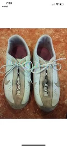 Women's White And Purple NIKE SHOX LEATHER AND SUEDE  SNEAKERS SIZE 8 - Picture 1 of 9